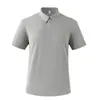 Camisa Polo de Manga Corta para Hombre con Protección Solar UPF50+ Grado 7A Antibacteriana Hilo Original Sensación de Hielo Secado Rápido Camiseta Transparente Negocios Deportes Casual