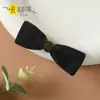 Lazo negro de terciopelo vintage estilo francés, exquisita artesanía de terciopelo, accesorio para el cabello y accesorio de bricolaje para ropa