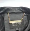 Corrente de gola traseira de casaco personalizada sinal de assinatura acessórios de vestuário acessórios de metal corrente de 3cm corrente de gola com logotipo personalizado