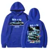 Talla Europea TransfronterizaSudadera con Capucha para Hombre Manga Initial D Hachiroku Cambio Derrape