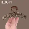 Pinza de Garra Grande de Cristal de Moda Nueva y Elegante para Mujer, Pinza de Tiburón Elegante para la Parte Trasera de la Cabeza, Accesorio Completo de Pinza para el Cabello