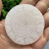 Colgante de jade blanco de Afganistán con forma de chisme del zodíaco, exhibición en vivo, regalo para hombres y mujeres, colgante redondo de cintura de marca