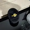 Anel de prata de lei S925 em formato de laço com zircônia cúbica, uma peça única e estilosa com um toque de luxo, design de abertura ajustável, novidade