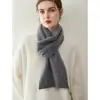 Bufanda 100% cachemira pura, calentador de cuello cálido de invierno, unisex, color liso, protector de cuello rectangular simple, chal pequeño