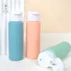 Botella de Viaje Macaron Manguera Exprimidora de 50 ml Traje de Embotellado Botella de Almacenamiento para Cosméticos Loción Champú Gamuza