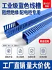 Canaleta de PVC Azul para Montaje Superficial Industrial Doméstico Plástico Ignífugo Organizador de Cables de Sellado Gabinete de Distribución Malla Decorativa Cable de Alambre