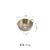 Tigela de Lanche Binaural de Aço Inoxidável 304 Estilo Coreano Tigela de Tempero Dourada Prato para Picles de Legumes Frios Prato Comercial para Molho