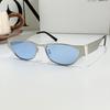 Gafas de Sol Poligonales Ojo de Gato de Metal de Marco Pequeño Europeo y Americano para Hombres y Mujeres Protección UV Gafas de Sol Personalizadas Ins Moda Transfronteriza