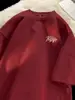 Camiseta Masculina de Algodão Branca de Manga Curta Verão Fina Estilo Americano Marca Tendência Solta Gola Redonda Pesada plus size Top Casual
