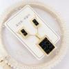 Set de Collar y Pendientes de Acero de Titanio de Alta Calidad, Nuevo Estilo Europeo y Americano, de Venta Caliente Transfronteriza, Joyería de Concha Genuina para Mujer, Precio Especial, Entrega Directa