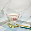 Cerámica de Shanxi al por mayor Tazón de cerámica de 5.2 con patrón de Lluvia Ruyi Piedra Color bajo vidriado Tazones y platos de cerámica para el hogar Variedad de Tienda de Dólares