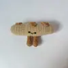 Hilo Terminado Crochet Muñeca Pan Adorno Hecho a Mano Dibujo Animado Forma de Comida Muñeca Llavero Colgante