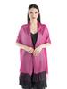 Lenço de Seda Prata Exclusivo Transfronteiriço Xale Feminino Transfronteiriço Europeu e Americano com Franjas de Seda Prata para Lenço de Festa de Formatura e Jantar