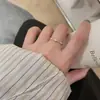 Anel Aberto de Zircônia com Design de Nicho Estilo Coreano, Estilo Ins para Mulheres, Anel Vintage de Coração com Diamante Colorido, Joias de Mão Atacado