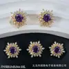 Pulsera Brazalete Collar Joyería de Copo de Nieve con Cierre de Cuentas DIY Corte Rosa Milenio Zirconia