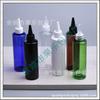 Botella hombro plano 200 ml con tapa de punta marrón tapa de punta botella de agua y loción tapa de punta botella de aceite esencial botella de pasta de color botella de esencia botella de líquido