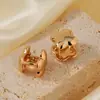 Nuevos Pendientes de Cobre Sencillos y Versátiles de Trébol de Cuatro Hojas Frescos de Verano, Pendientes de Moda Japoneses y Coreanos con Diseño de Nicho para Mujeres