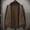 2026 Novo Suéter de Tricô Transfronteiriço Jaqueta Casual Masculina Cardigã Suéter de Tricô Solto com Gola Alta Forrado com Fleece