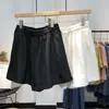 Liquidación de Marca: Etiqueta de Diseñador Etiqueta Cortada para Mujer Artísticos Delgados de Lino Pantalones Cortos de 5 Puntos, Casual Sueltos de Algodón y Lino Pantalones Cortos de Pierna Ancha