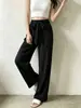 Suministro Exclusivo Transfronterizo 2026 Pantalones Largos de Pierna Ancha Plisados para Mujer, Cintura Alta, Cintura de Corbata, Caída Suelta, Pantalones Casuales para Mujer