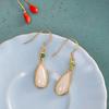 Personalidade prata s925 prata banhado a ouro Hetian jade com brincos de jaspe moda feminina jóias simples fonte de produtos de fábrica