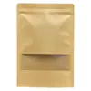 Bolsas de té de papel kraft, bolsas autosellables, bolsas selladoras de alimentos, bolsas para envasar frutas secas, las bolsas de té de papel kraft son simples y prácticas