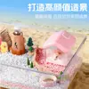 Casa de Hámster Baño para Hámster Dorado Bañera a Prueba de Salpicaduras Arena de Baño Orinal Dos en Uno 0.05 kg para Uso de Baño
