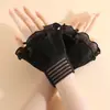Guantes Dulces de Encaje Estilo Japonés para Niña Creativos de Encaje Multicapa Manga de Campana Guantes Decorativos para Cuello Otoño e Invierno Manga Larga
