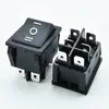 Interruptor Basculante Kcd4 Grande 30A com Luz, 6 Pinos, 3 Velocidades, Máquina de Corte de 2 Velocidades, Interruptor de Máquina de Solda, Slot Duplo para Cartão, Certificação Cbce