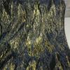 Tela Jacquard Texturizada Color Oro Robusta en Relieve Perfil Abrigo Chaqueta Vestido Vestido Ropa Tela