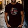 Exclusivo transfronterizo para el verano de 2024, camiseta de manga corta para hombre, holgada, informal, básica, con estampado en el pecho, de moda.