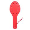 Yiwu sm juguetes sexuales para adultos Oval liso PU con agujero raqueta de cuero raqueta de mano para coqueteo de adultos suministros para parejas