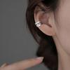 Clip de pendientes de rombo cruzado estilo pequeño fragante de temperamento francés pendientes sin agujeros para las orejas doble ola diamante clip de oreja exquisito