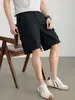 Shorts 100% Algodão Puro Hengyuanxiang Masculino Verão 2026 Novo Estilo de Verão Shorts de Cinco Pontos Cor Sólida Shorts Masculinos para Uso no Verão