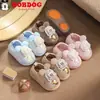 Pantuflas de Algodón para Niños Bobodou Antideslizantes Lindos de Dibujos Animados Cálidas Zapatos de Algodón Invierno Interior Hogar Pantuflas de Algodón para Niños Pequeños Al Por Mayor