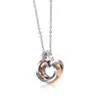 Accesorios de Venta Caliente para Comercio Electrónico Transfronterizo, Colgante de Acero Inoxidable con Círculo Tridimensional Incrustado de Diamantes a la Moda, Artículo de Joyería de Diseñador