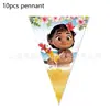 Topper para Pastel Temático de Moana Decoración para Fiesta de Cumpleaños Plato de Papel Banner de Moana Artículos para Fiesta
