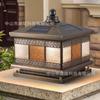Lámpara de Pilar Solar Impermeable para Exterior Todo Cobre Lámpara de Pilar para Puerta de Patio Lámpara de Pilar para Jardín de Villa Valla de Patio Lámpara de Pilar