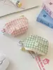 57294 Cartera de Monedas a Cuadros Fresca Bolsa Mini para Lipstick de Mano Cosméticos Bolsa de Cosméticos Bolsa Organizadora de Monedas y Audífonos
