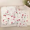 Pijamas de Algodón Nube para Mujer Verano Delgadas Lindas de Dibujos Animados Manga Corta Shorts Sueltos Conjunto de Ropa para Casa de Celebridad de Internet Se Puede Usar Afuera