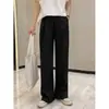 Calça social branca de corte solto estilo americano, de alta qualidade para homens, nova coleção de outono, calça longa casual de perna reta, versátil e com bom caimento.