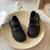 Zapatos retro de cuero para niños estilo británico, planos de otoño para niñas, zapatos de rendimiento de corte bajo para niños, zapatos escolares modernos para niños