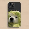 Funda para Teléfono Móvil iPhone 14 Perro Col Repollo Apple 16 Divertida 15 Promax Todo Incluido 13 Linda 11 Simple y Aplicable