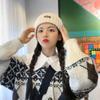 Yang Chaowen Mismo Banda de Pelo Tejida para Mujer Otoño e Invierno Lana Banda de Pelo Pelo Borde Ancho Tocado Fuera de lo Común Celebridad de Internet Pinza para el Pelo Diadema