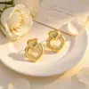 Aretes Metálicos Texturizados Retro Personalizados con Varios Estilos a Elegir, Estilo Ligero y Maduro, Aretes Sencillos para el Día a Día al por Mayor