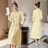 Nuevo Conjunto de Dos Piezas Estilo Chino, Elegante Moda Primavera 2026, Elegante Vestido de Dos Piezas Retro Hanfu