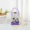 Nova Bolsa de Celular Desenho Animado, Conveniente para Sair, Bolsa de Tricô Portátil, Mini Bolsa Transversal de Pulso, Bolsa de Ombro Único