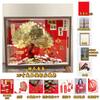 Ocho Direcciones de la Riqueza Moneda de 50 Centavos Árbol de Dinero Árbol de la Fortuna Hecho a Mano Kit de Materiales para Marco de Fotos DIY Regalo de Apertura