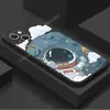 El más vendido en Europa y América, funda para iPhone 15 de astronauta de dibujos animados para exploración lunar, 17pm linda y juguetona, carcasa blanda de cobertura total