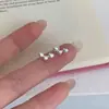 Pendientes de Corazón de Tres Eslabones de Plata de Ley S925, Estilo Coreano, Sencillos, Dulces, Tridimensionales, Exquisitos, Modernos, Versátiles, Pendientes de Diseño de Nicho